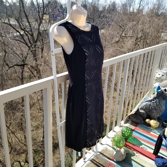 Vince Camuto Sheath Black Lace New Years Eve Cocktail Dress - Picture 8 of 8